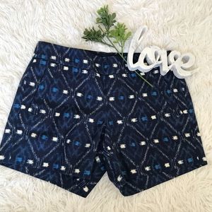 ◦ J. CREW ◦ Basketweave Ikat Shorts in navy ✨NWT✨
